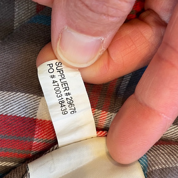 Denim and Supply Ralph Lauren - red/grey/blue button down flannel shirt, size M - Picture 13 of 13